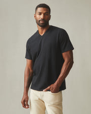 men's premium slub v-neck tee